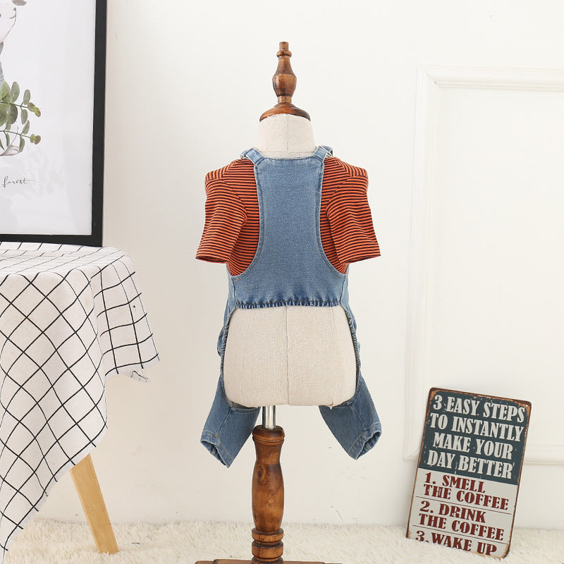 Jeans Dog Clothes Four-legged Clothes Pet Clothes Teddy Bichon Dog Clothes - Pets Crazy Shops