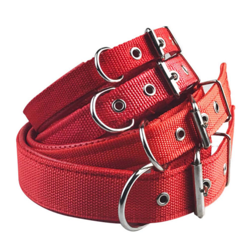 Nylon foam leather pet collar collar 3 color dog collar sponge pet supplies traction - Pets Crazy Shops