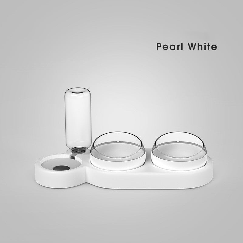 Pet Cat Bowl Automatic Feeder Dog Cat Food Bowl With Water Fountain Double Bowl Drinking Raised Stand - Pets Crazy Shops