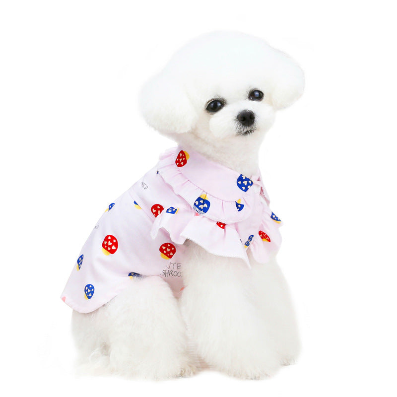 Pet Clothes Puppy Clothes Thin Pet Clothes Teddy Dog Cat Clothes Spring - Pets Crazy Shops