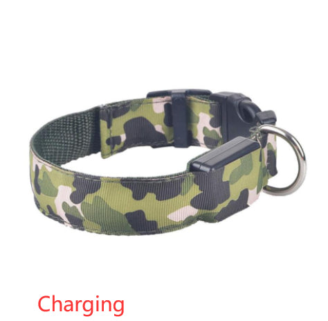 Camouflage pet supplies luminous dog collar - Pets Crazy Shops