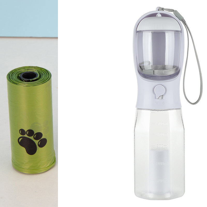 Portable Cat Dog Water Bottle Food Feeder Drinker Poop Dispenser 3 In 1 Leak-proof Multifunctional Dog Water Bottle Pet Products - Pets Crazy Shops