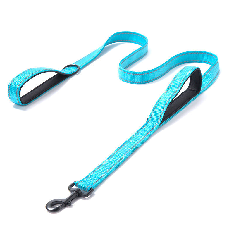 Pet Products Leash Leash Nylon Double Thickened Reflective Dog Leash - Pets Crazy Shops