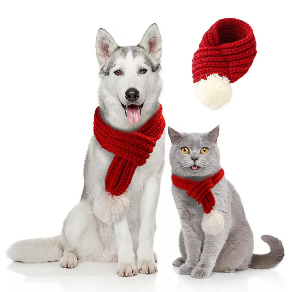 Pet christmas wool scarf - Pets Crazy Shops