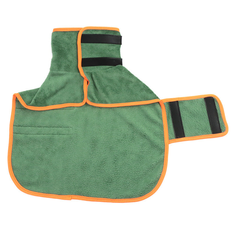 Dog Bathrobe Pet Drying Coat Microfiber Absorbent Beach Towel For Large Medium Small Dogs Cats Fast Dry - Pets Crazy Shops