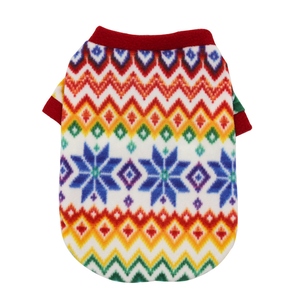 Christmas Dog Clothes Warm Fleece - Pets Crazy Shops