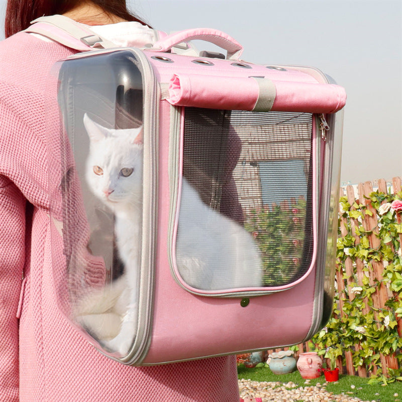 Pet Cat Carrier Backpack Breathable Cat Travel Outdoor Shoulder Bag For Small Dogs Cats Portable Packaging Carrying Pet Supplies - Pets Crazy Shops