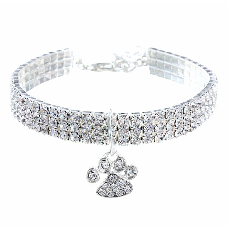 New Pet Collar Diamond Mixed Color Dogs And Cats Supplies Elastic Dogs And Cats Necklace Ornament - Pets Crazy Shops
