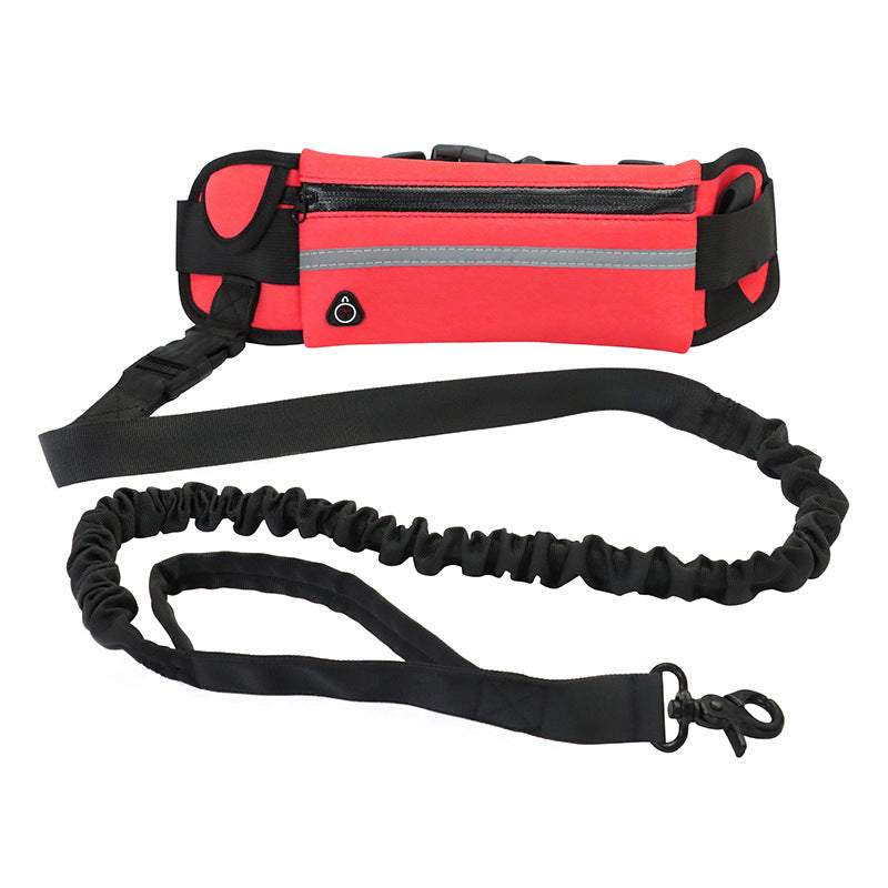 Hands Free Dog Leash Pet Walking And Training Belt With Shock Absorbing Bungee Leash For Up To 180lbs Large Dogs Phone Pocket And Water Bottle Holder - Pets Crazy Shops