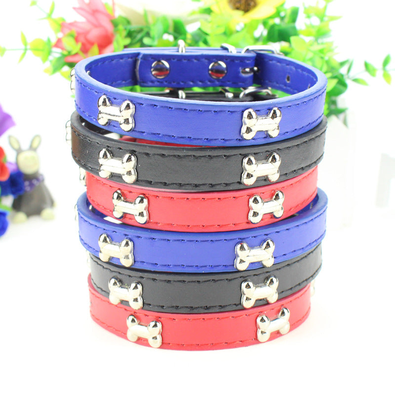 Fashionable Personality Pet PU Neck Ring Accessories - Pets Crazy Shops