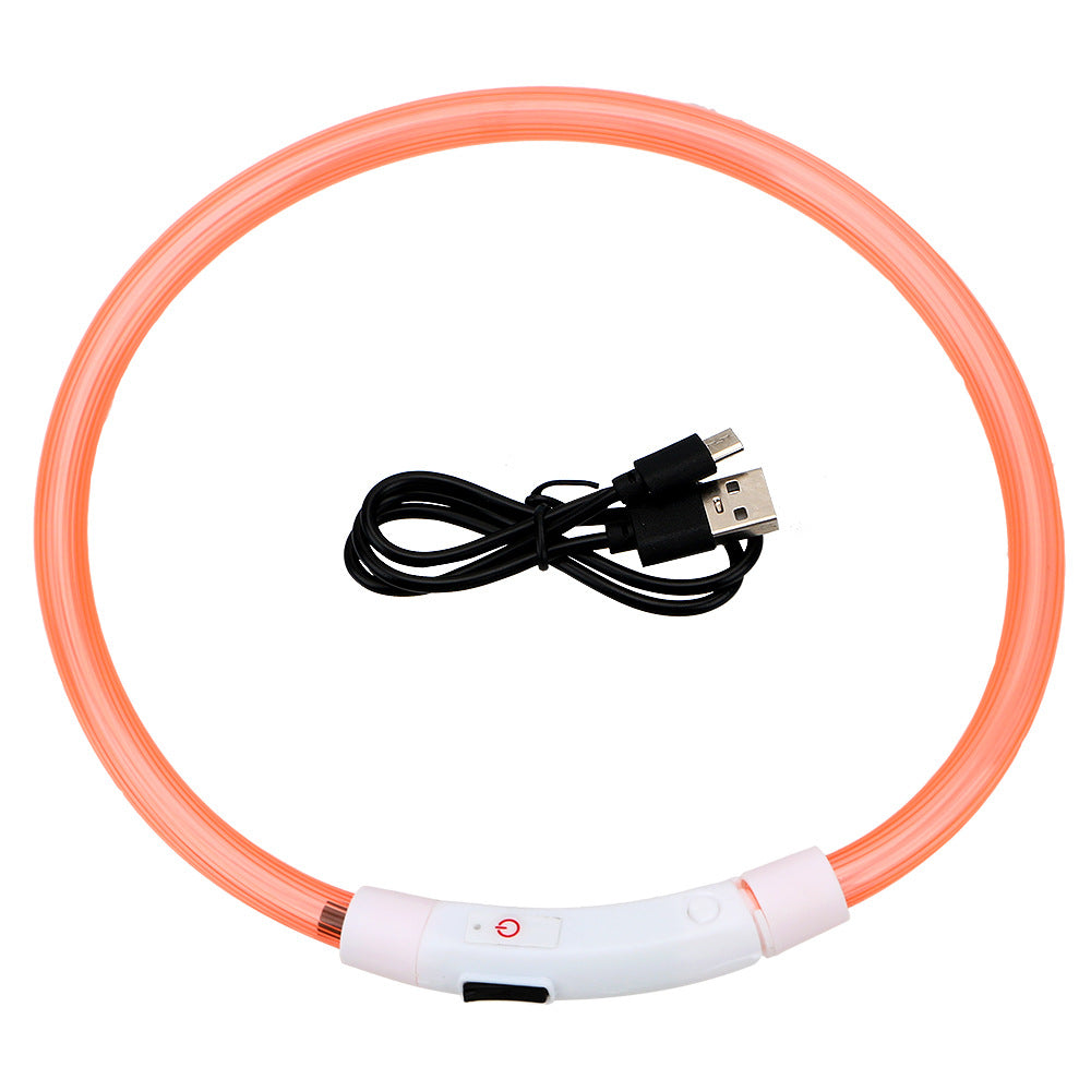 USB Rechargeable Pet Luminous Collar Three Flashing Modes - Pets Crazy Shops