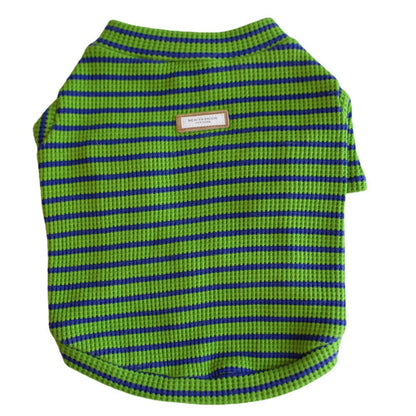 New Pet Clothes Dog Waffle Stretch Stripe Undercoat - Pets Crazy Shops