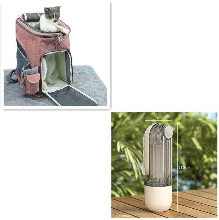2 In 1 Pet Water Cup Segment Design Green Dog Walking Portable Drinking Cup Dog Feeding Supplies Pet Supplies Dog Walking Water Feeder Pets Products - Pets Crazy Shops