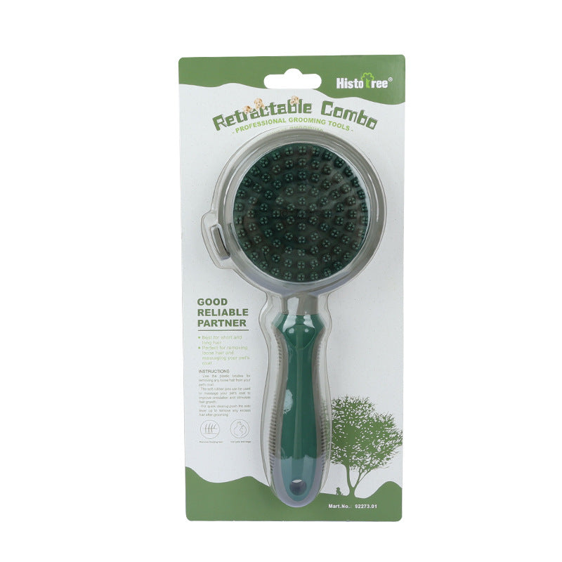 Pet Hair Removal Comb Cat Brush Self Cleaning Slicker Brush Hair Removal Double-sided Massage - Pets Crazy Shops