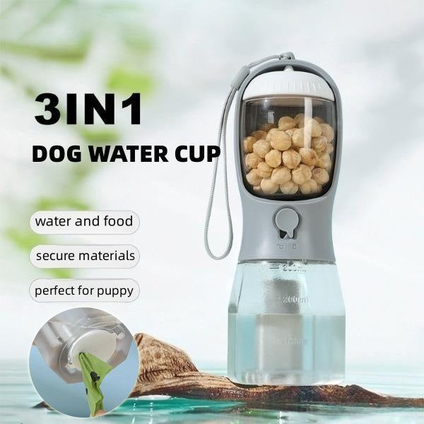Dog Water Cup Drinking Food Garbage Bag Three-in-one Portable Small Multi-functional Pet Cups Pets Supplies - Pets Crazy Shops