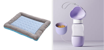 Pet Cooling Pad Bed For Dogs Cats Puppy Kitten Cool Mat Pet Blanket Ice Silk Material Soft For Summer Sleeping  Blue Breathable - Pets Crazy Shops