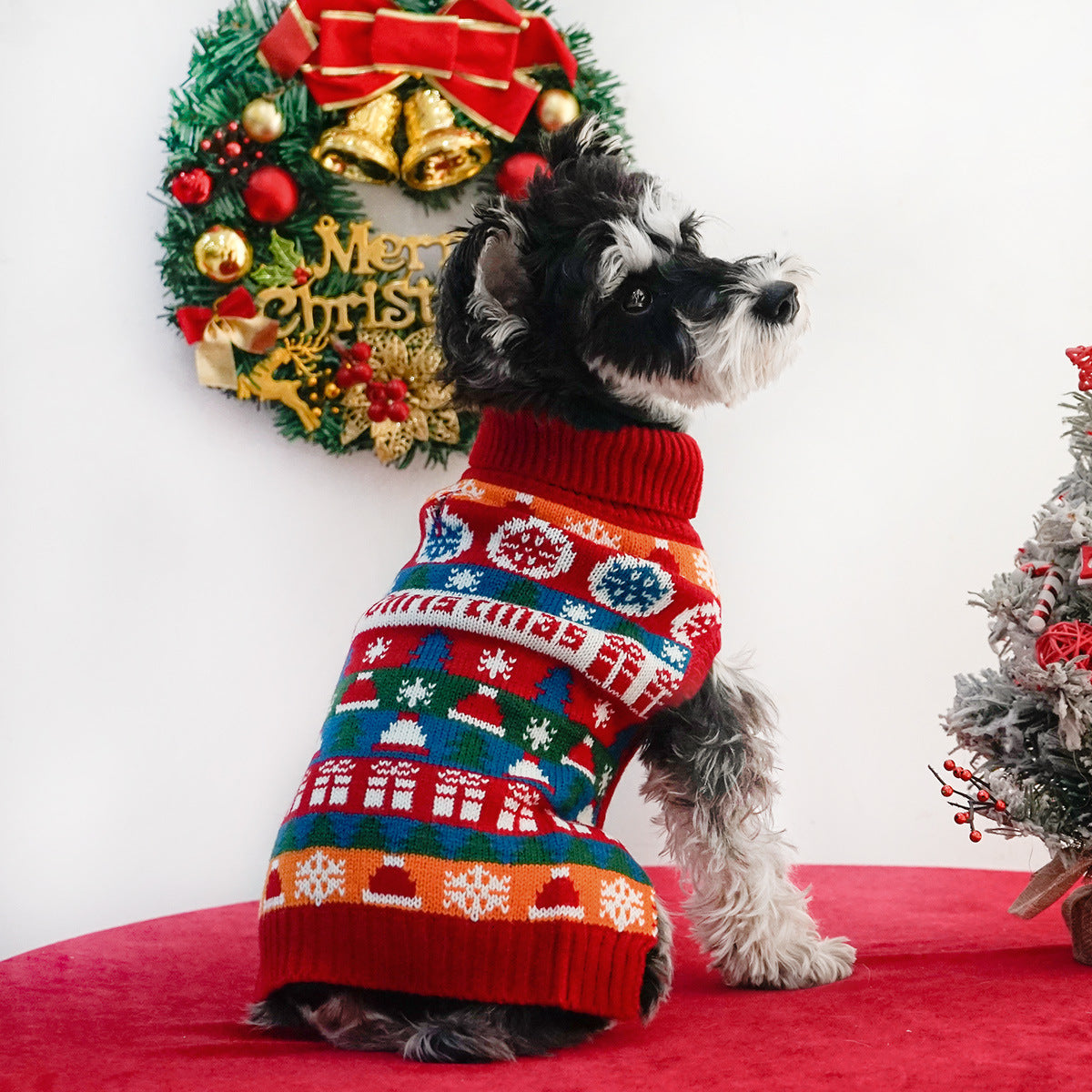 Pet Dog Christmas Turtleneck Sweater - Pets Crazy Shops