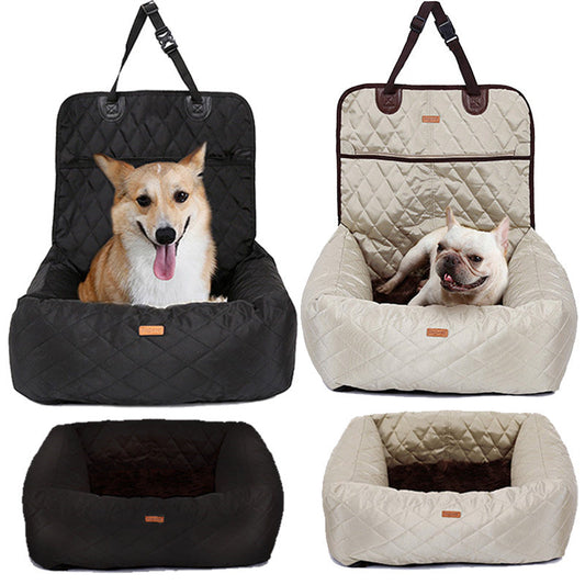 2 In 1 Pet Dog Carrier Folding Car Seat Pad Thickened Multi-purpose Pet Bed Dog Car Mattress Pets Supplies  -  - Pets Crazy Shops -