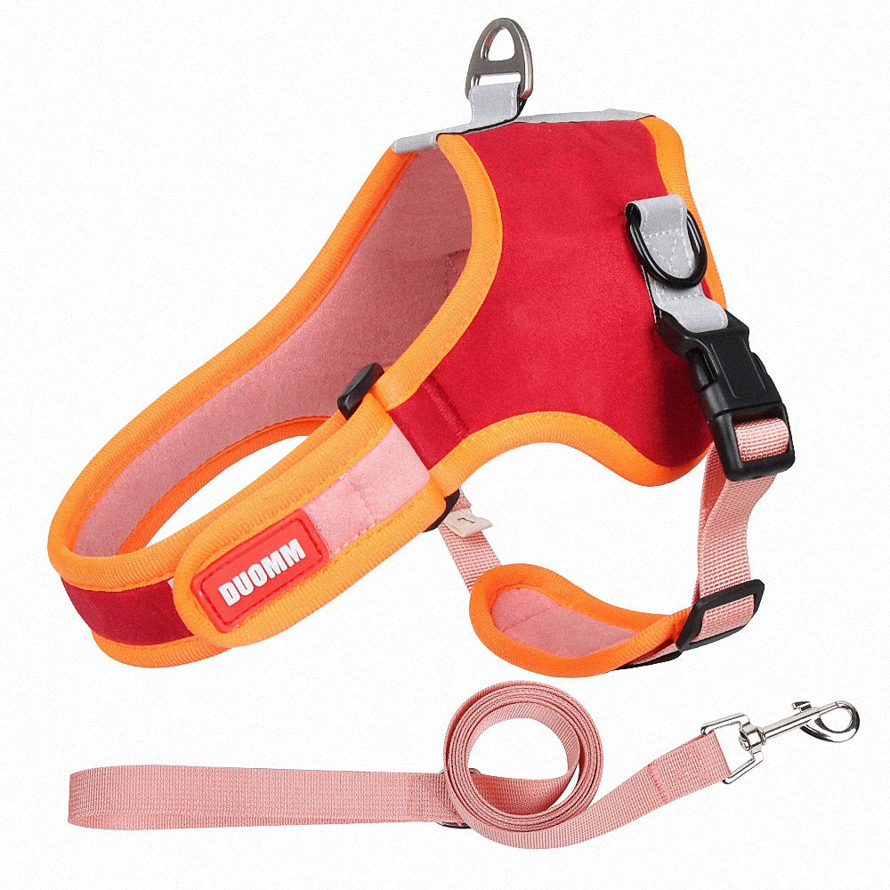 Suede Dog Harness Pet Supplies Leash - Pets Crazy Shops