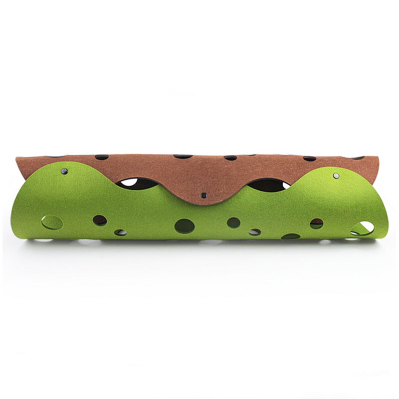 Cat Tunnel Cat Toy Felt Pom Splicing Deformable Kitten Nest Collapsible Tube House Tunnel Interactive Pet Toy Cat Accessories - Pets Crazy Shops
