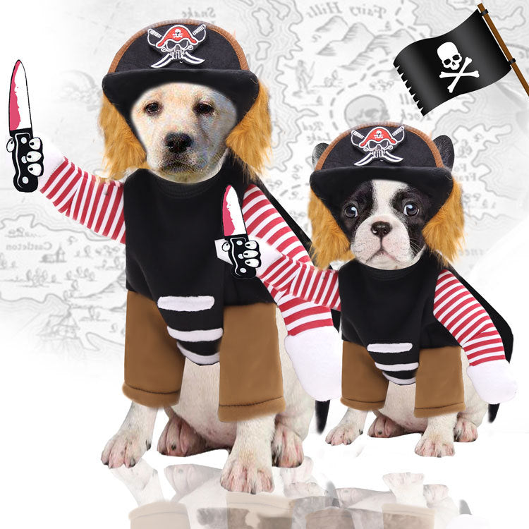 Pirates Turned Into Weird Pet Dogs Cats Halloween Day Costumes - Pets Crazy Shops