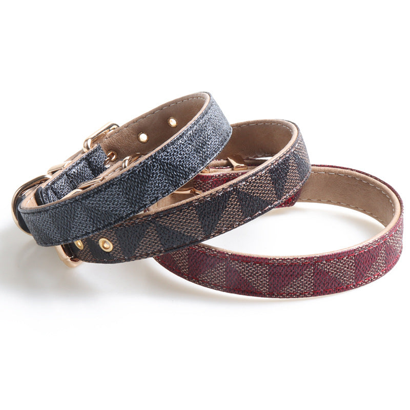 Pet Collar PU Leather Dog Collar Exquisite Fashion Dog Collar - Pets Crazy Shops