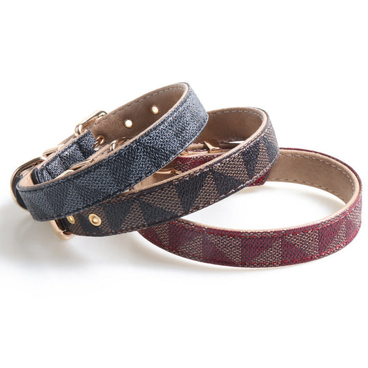 Pet Collar PU Leather Dog Collar Exquisite Fashion Dog Collar - Pets Crazy Shops