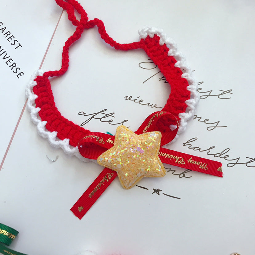 Wool Pet Collar Hand Woven Collar Christmas Pet Accessories - Pets Crazy Shops
