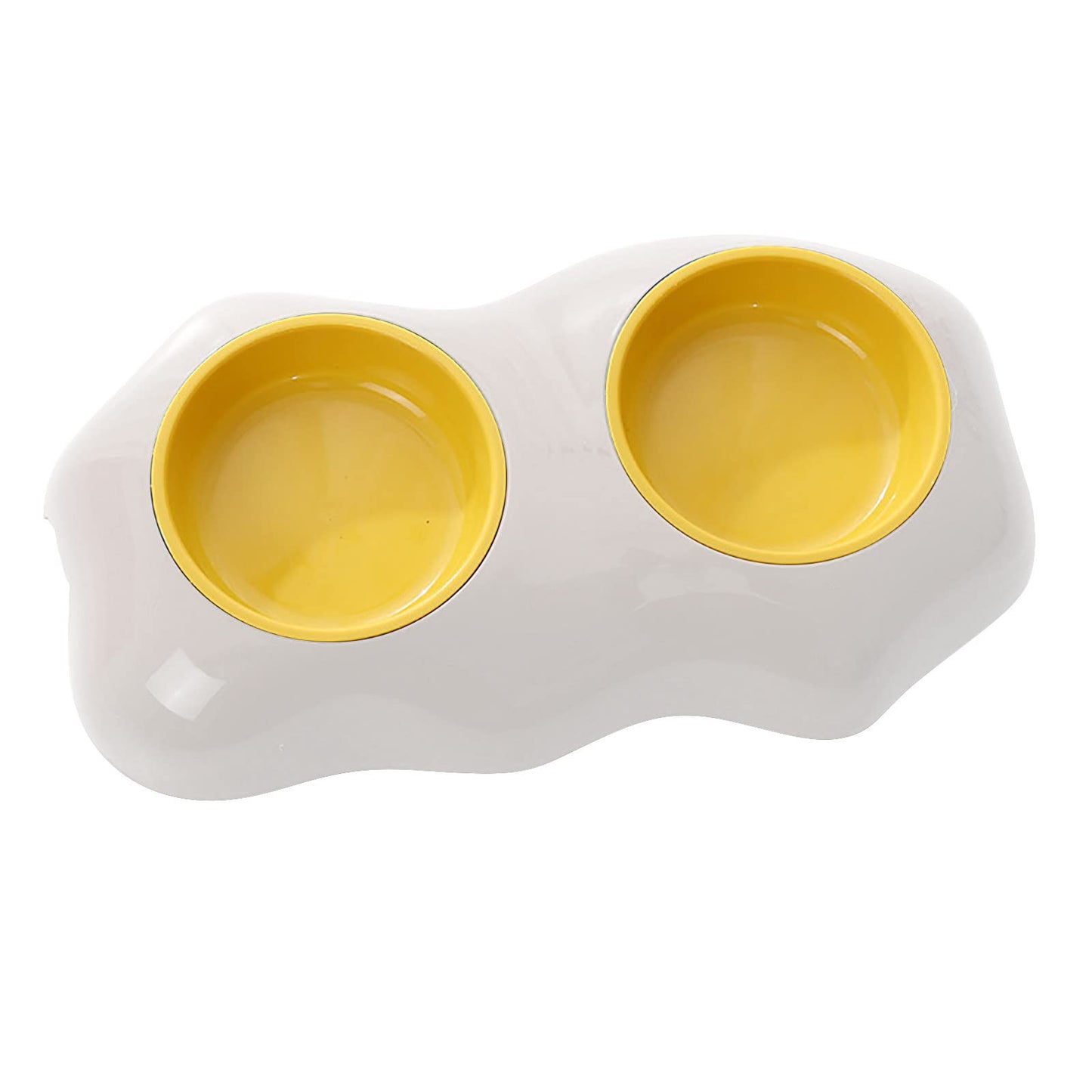 Egg-shaped Pet Bowl Drinking Water Single Bowl Double Bowl Dog Bowls Cute Pet Feeding Bowl Egg Yolk Shaped Food And Water Elevated Bowl Feeder - Pets Crazy Shops