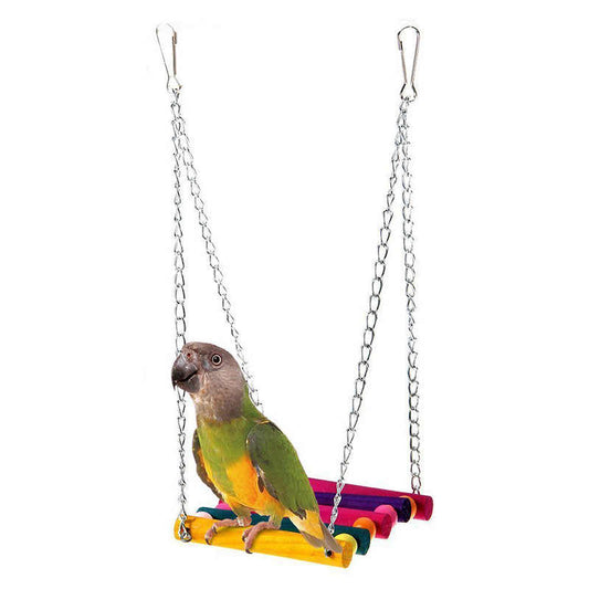 Colorful suspension bridge swing stand bar stand peony - Pets Crazy Shops