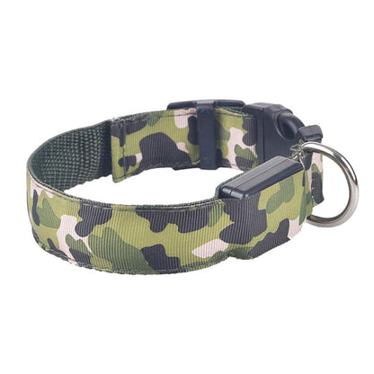 Camouflage pet supplies luminous dog collar - Pets Crazy Shops