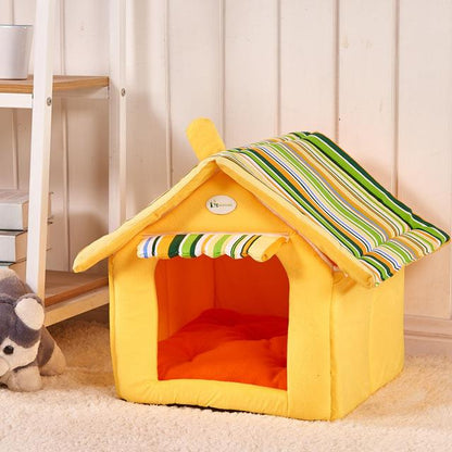 New Fashion Striped Removable Cover Mat Dog House Dog Beds For Small Medium Dogs Pet Products House Pet Beds for Cat - Pets Crazy Shops