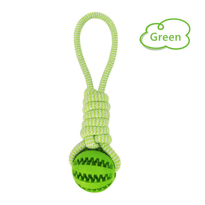 Dog Toys Balls Interactive Treat Rope Rubber Leaking Balls For Small Medium Dogs Chewing Bite Resistant Pet Tooth Cleaning - Pets Crazy Shops