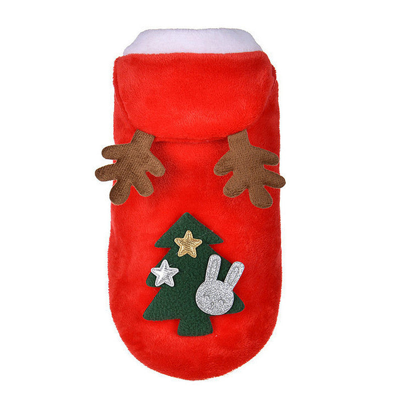 Pet flannel elk christmas clothes - Pets Crazy Shops