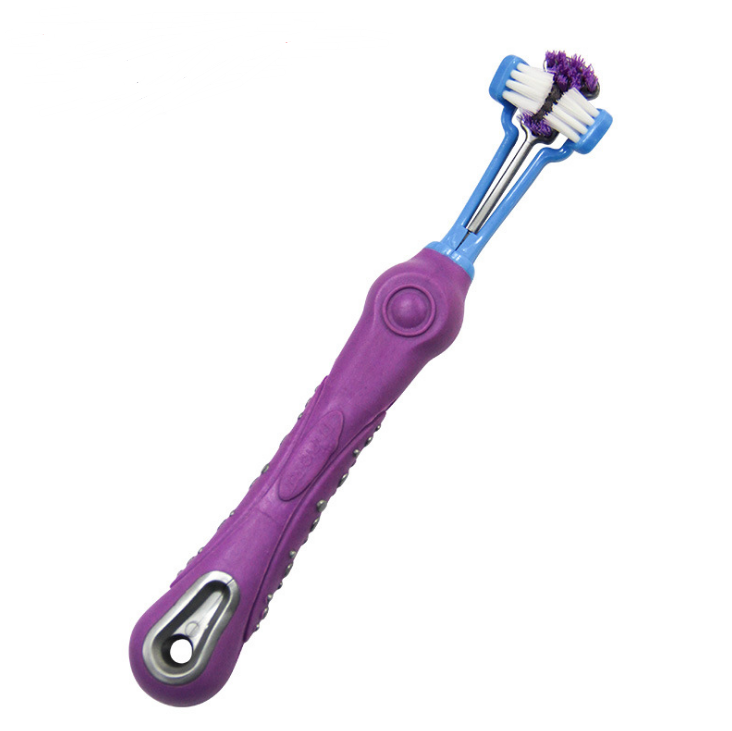 Three Sided Pet Toothbrush Dog Brush Bad Breath Tartar Teeth Care - Pets Crazy Shops