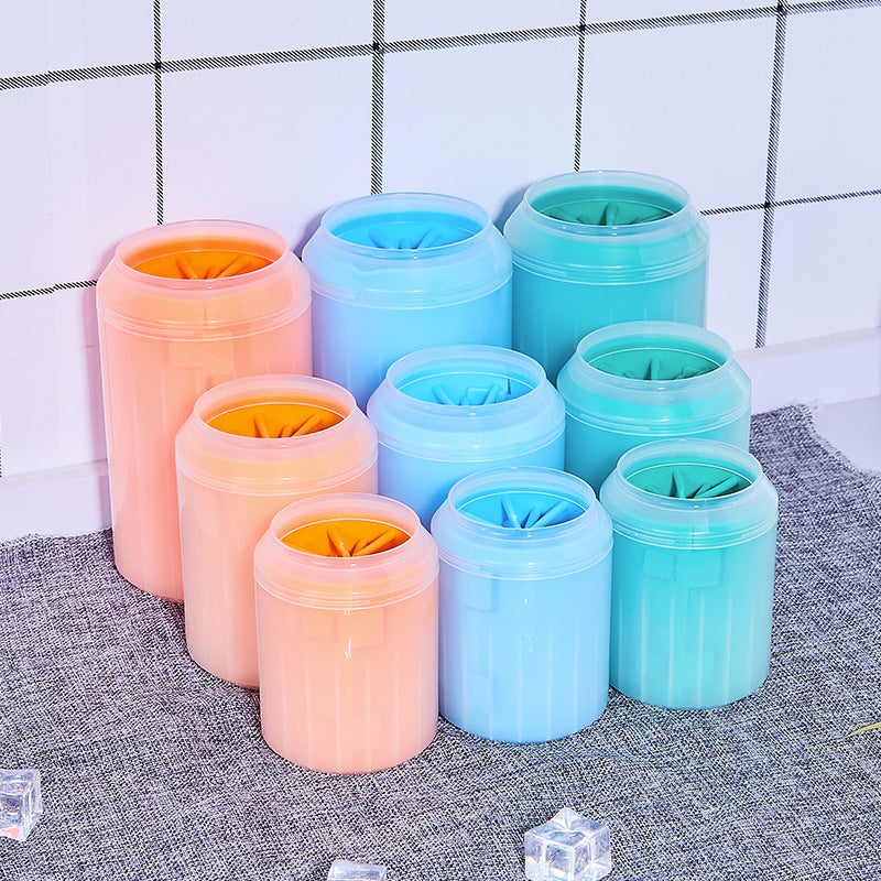 Pet Paw Cleaner Cleaning Kit Cup Soft Brush Can - Pets Crazy Shops