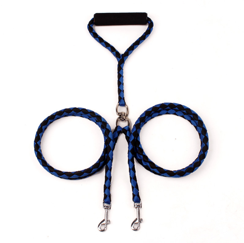 Pet Hand-knitted Traction Wear-resistant Dog Leash Double-ended Hand-knitted Braided Rope Outdoor Dog Leash - Pets Crazy Shops