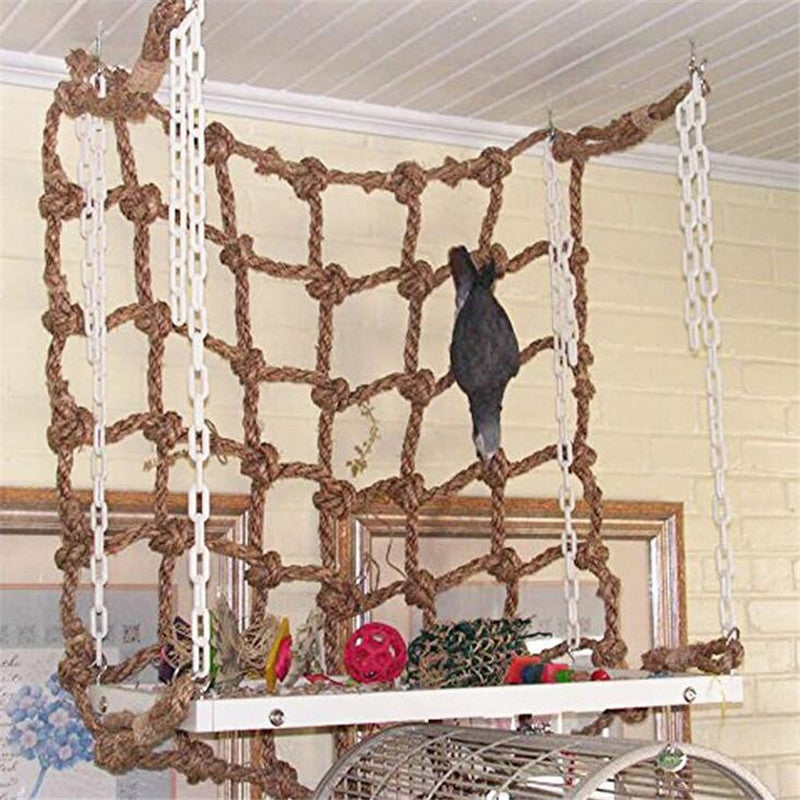 Parrot bird hemp rope climbing net - Pets Crazy Shops