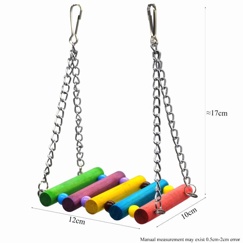 Colorful suspension bridge swing stand bar stand peony - Pets Crazy Shops