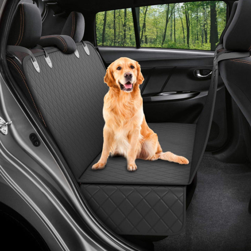 Dog Car Seat Cover View Mesh Pet Carrier Hammock Safety Protector Car Rear Back Seat Mat With Zipper And Pocket For Travel - Pets Crazy Shops