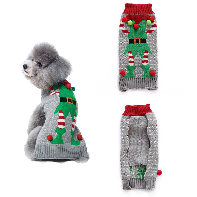 Pet dog clothes christmas pompom christmas small - Pets Crazy Shops