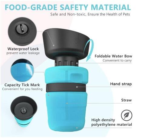 Pet Outdoor Foldable Bottle Dog Travel Water Bottle Dog Water Dispenser - Pets Crazy Shops