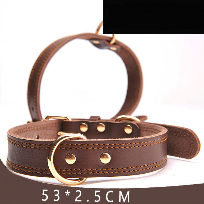 Pet supplies leather dog collar - Pets Crazy Shops