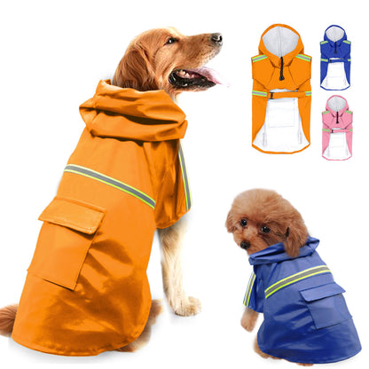 Waterproof Reflective Dog Raincoat - Pets Crazy Shops