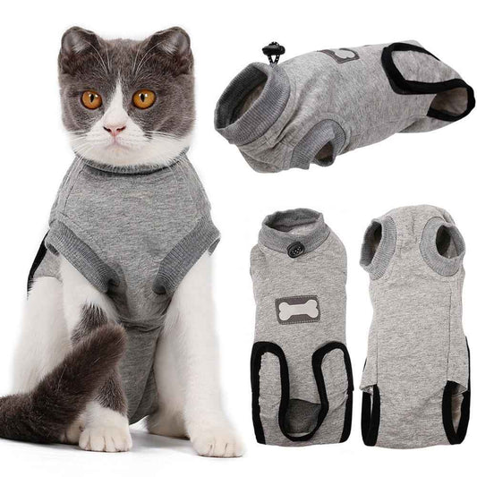 Pet Cat Recovery After Surgery Clothing Pet Wound Anti-mite Sterilization Suit pet products supplies &c  -  - Pets Crazy Shops -