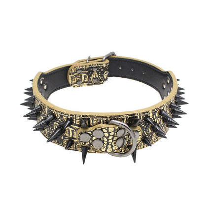 Large Explosion-Proof Rivet Bite-Proof Pet Collar - Pets Crazy Shops