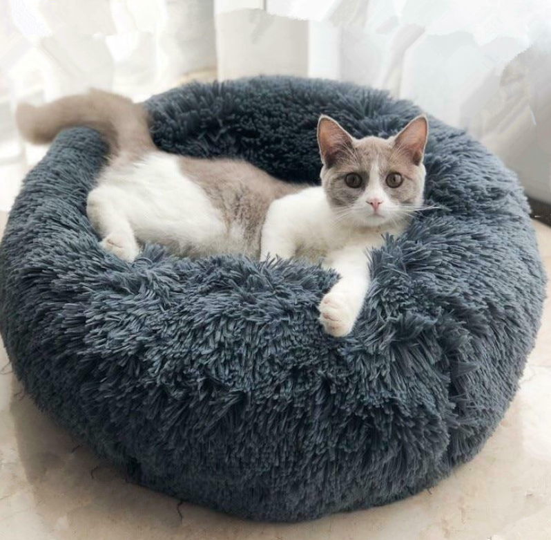 Dog Beds For Small Dogs Round Plush Cat Litter Kennel Pet Nest Mat Puppy Beds - Pets Crazy Shops