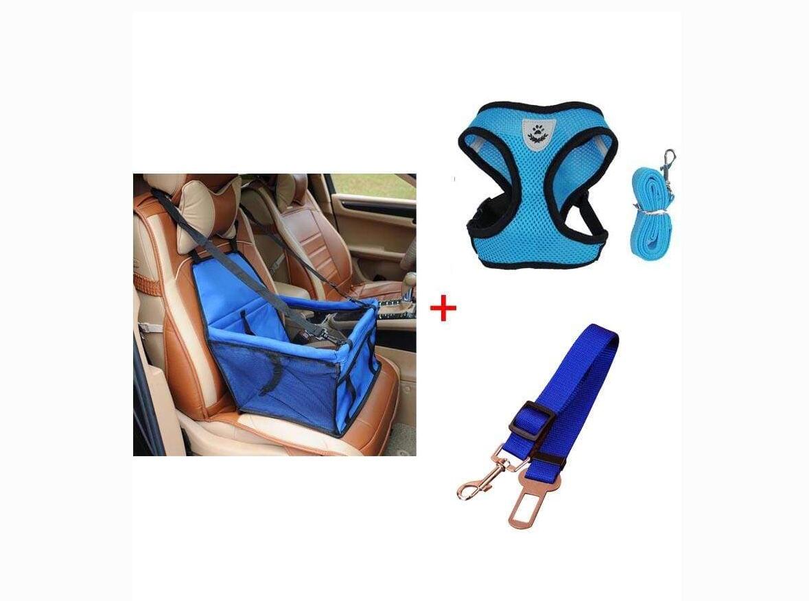 Luxury Pet's Safety Car Seat Carrier  Premium Harness & Leash set  Car Safety Belt - Pets Crazy Shops