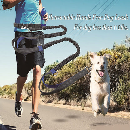 Amazon direct pet supplies multi-function running reflective pull dog leash double elastic dog leash traction - Pets Crazy Shops