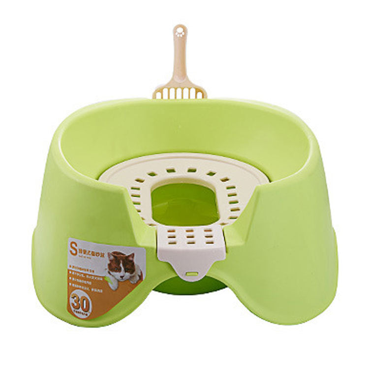 Spillproof Cat Litter Pan Semi-enclosed Oversize  Cat Toilet - Pets Crazy Shops